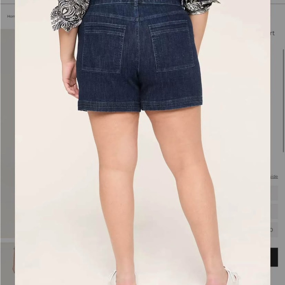 Lane Bryant Dark Blue Jean Shorts
